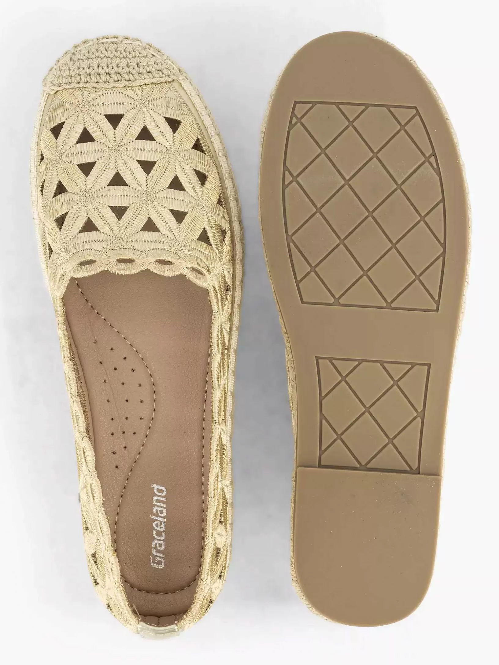 Ladies Graceland Golden Espadrille