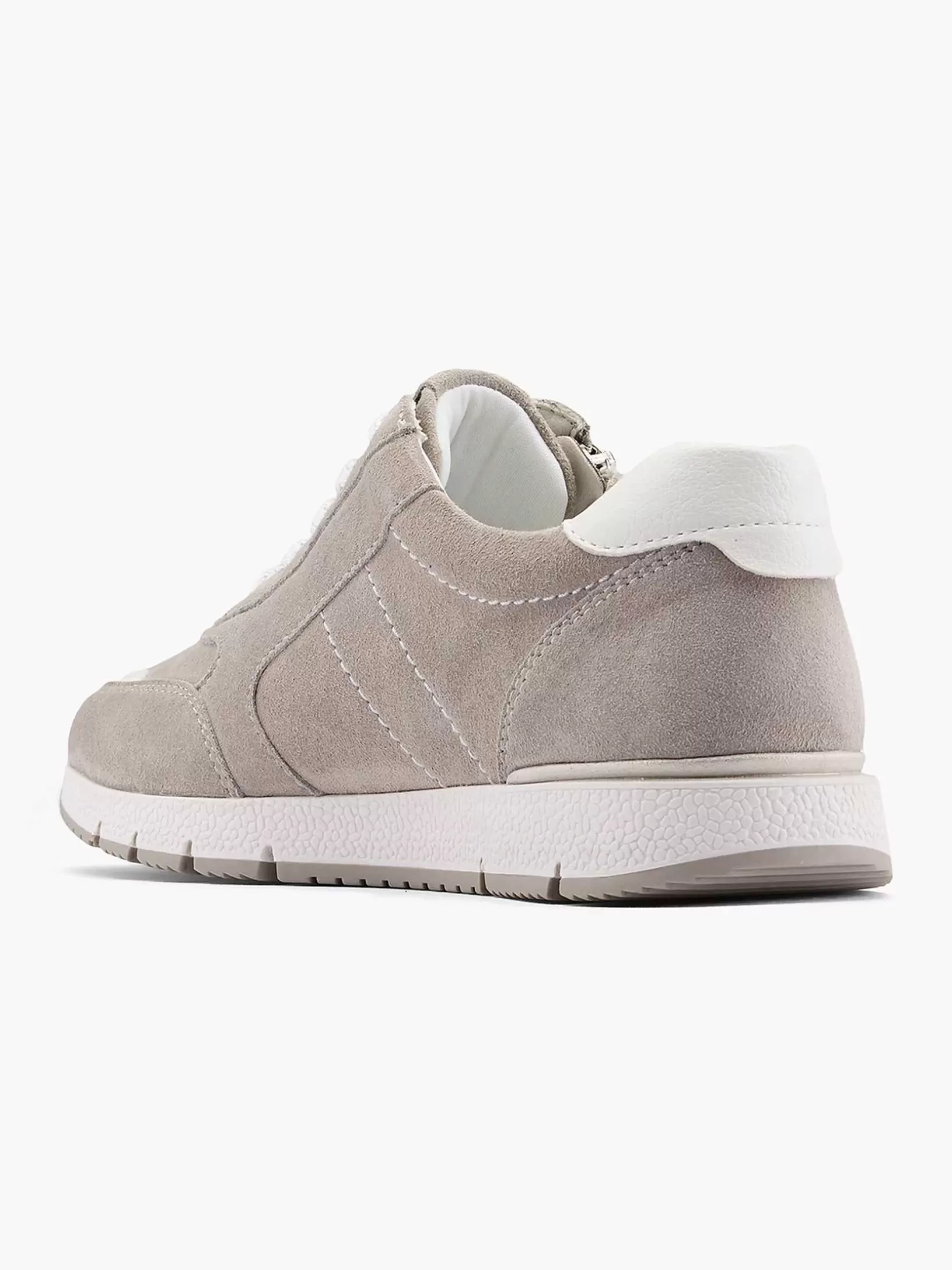 Ladies Medicus Gray Leather Comfort Sneaker