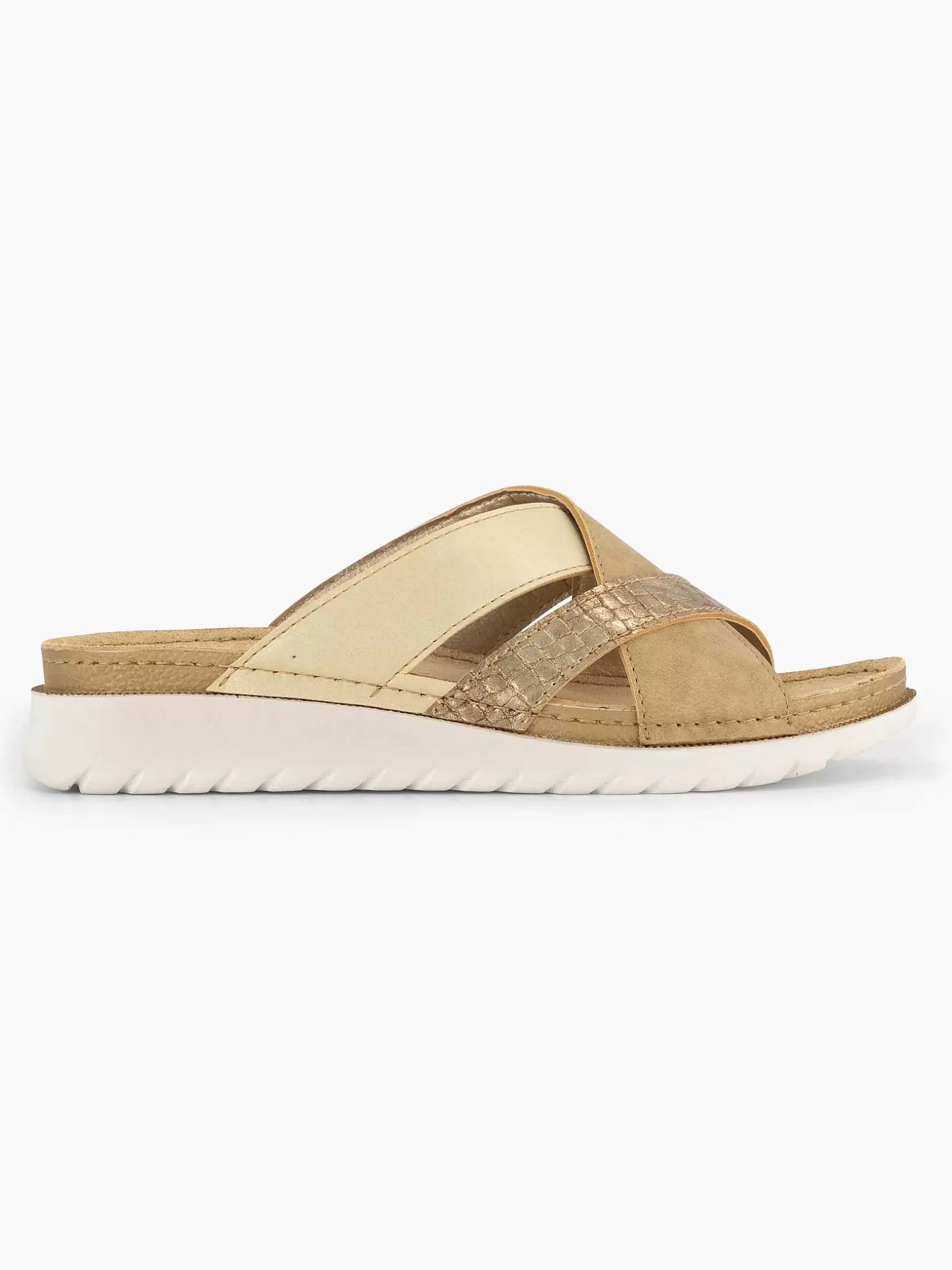 Ladies Easy Street Light Brown Comfort Slipper