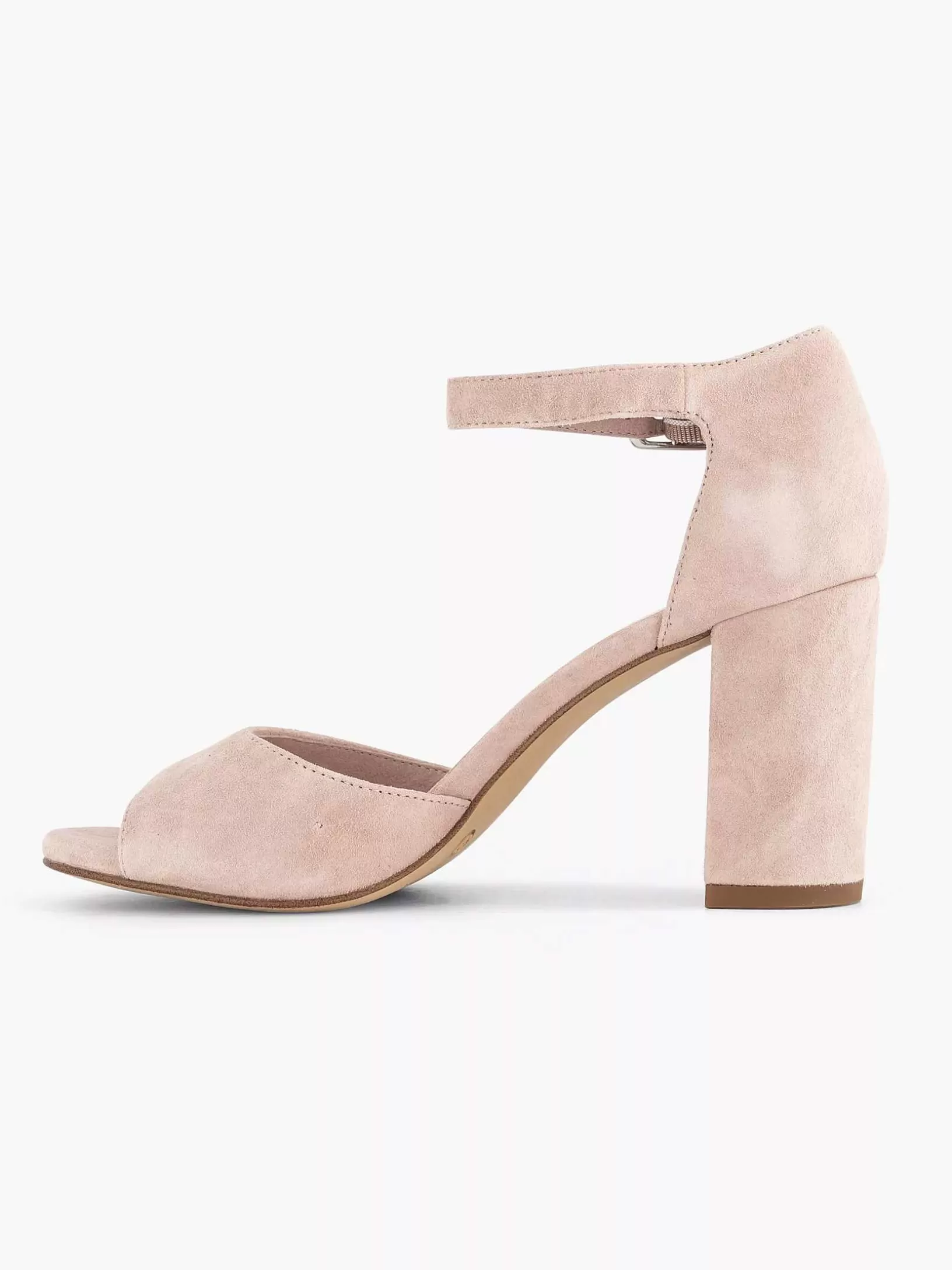 Ladies 5th Avenue Light Pink Suede Sandalette