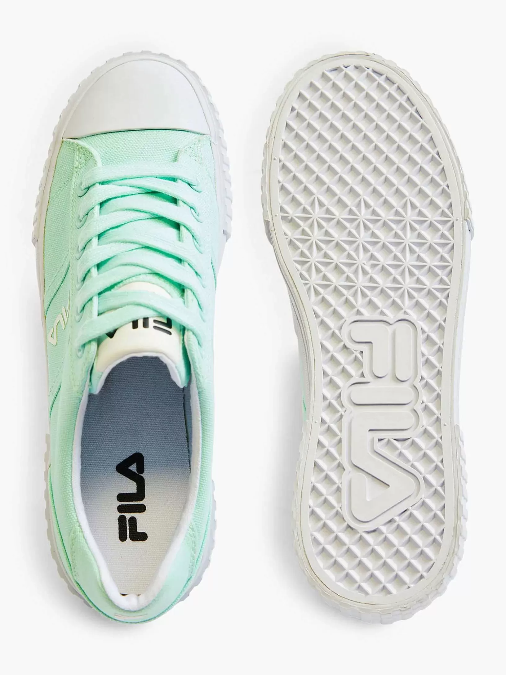 Ladies FILA Mint-Colored Canvas Sneaker Platform