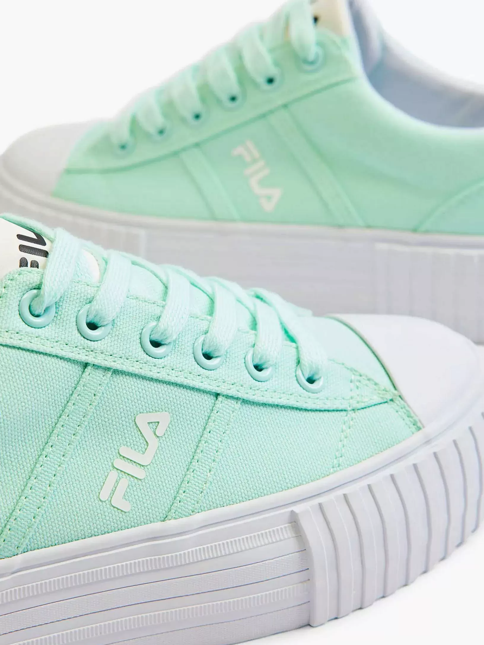 Ladies FILA Mint-Colored Canvas Sneaker Platform