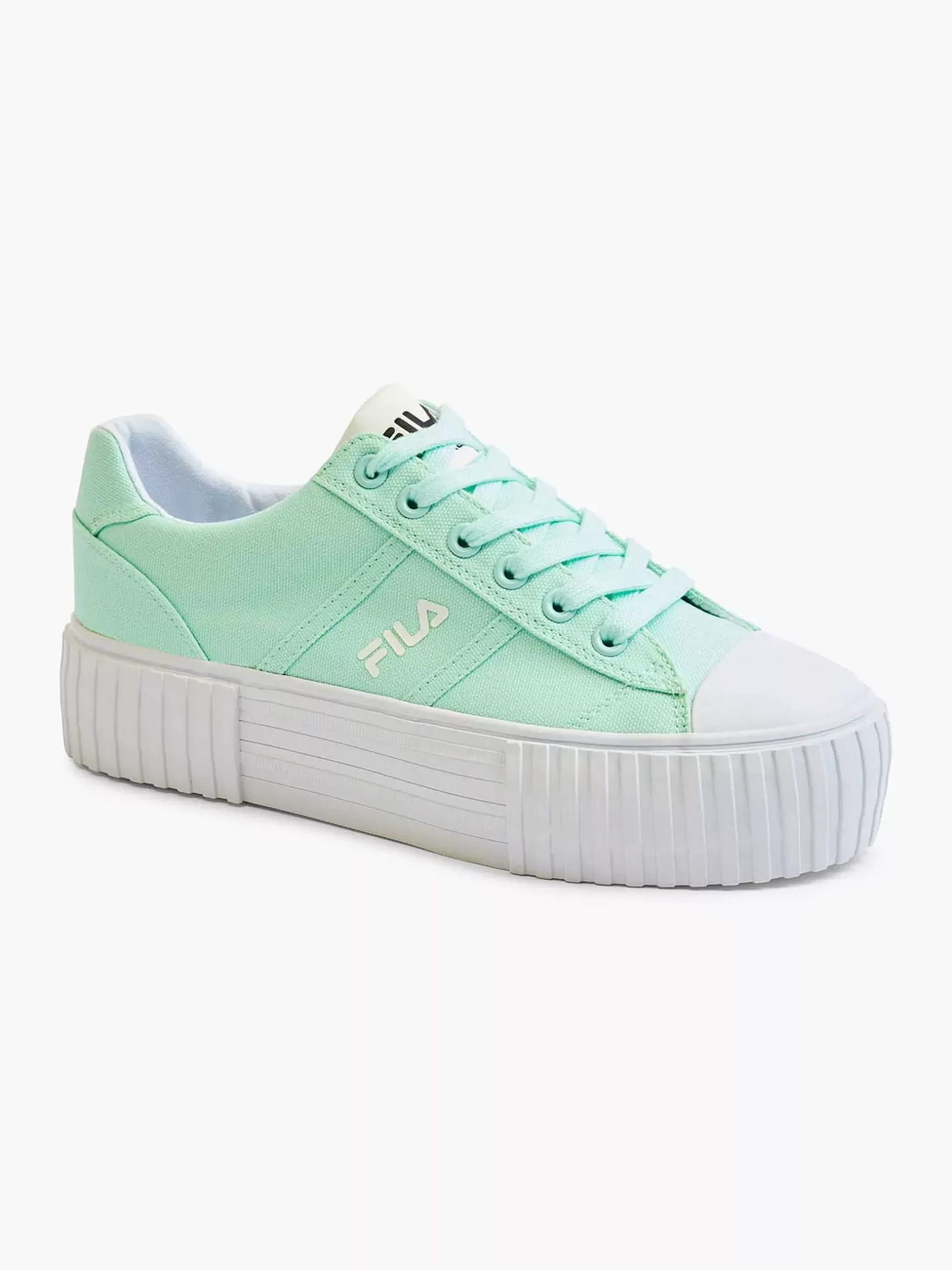 Ladies FILA Mint-Colored Canvas Sneaker Platform
