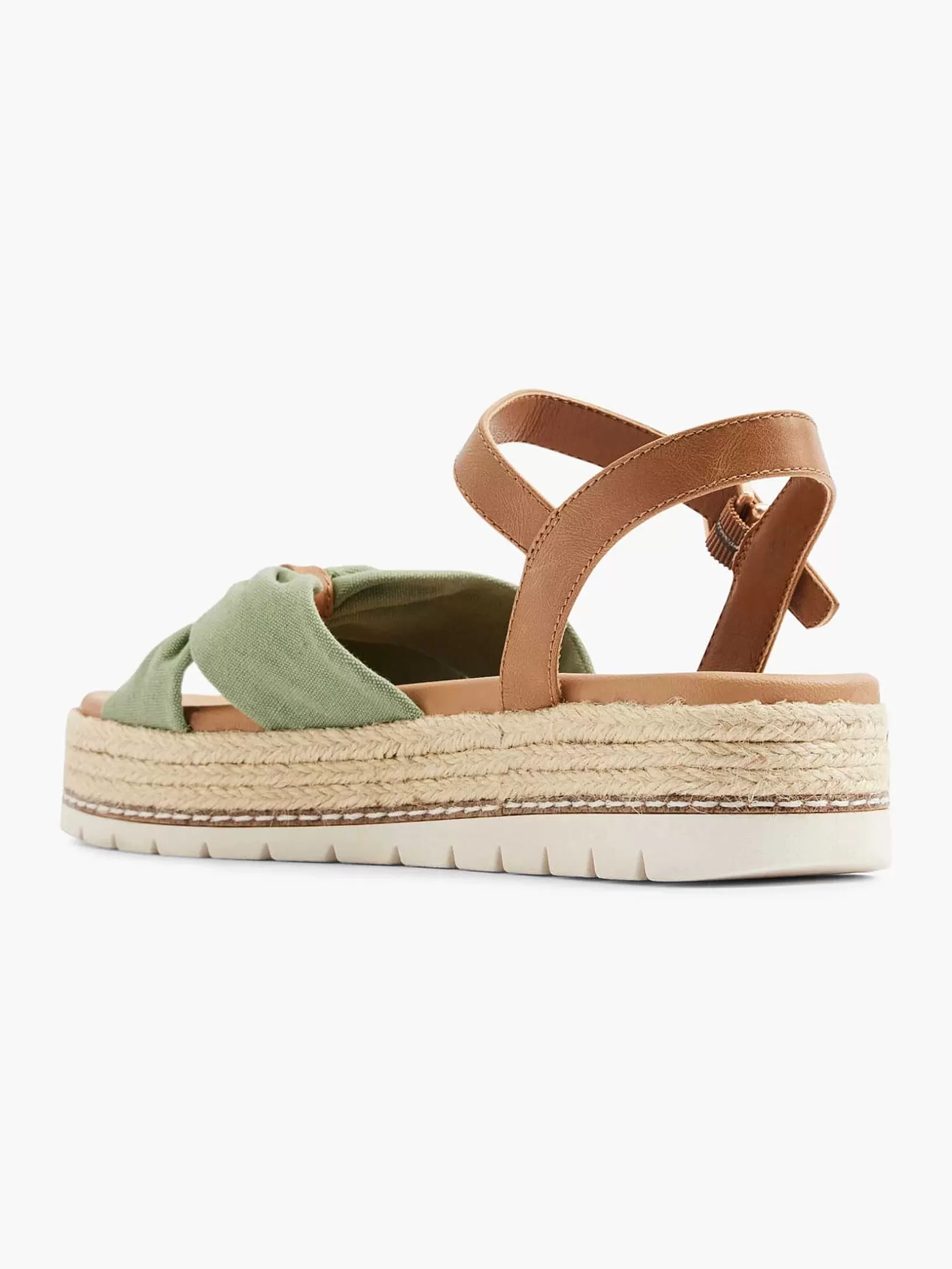 Ladies Esprit Olive Platform Sandal