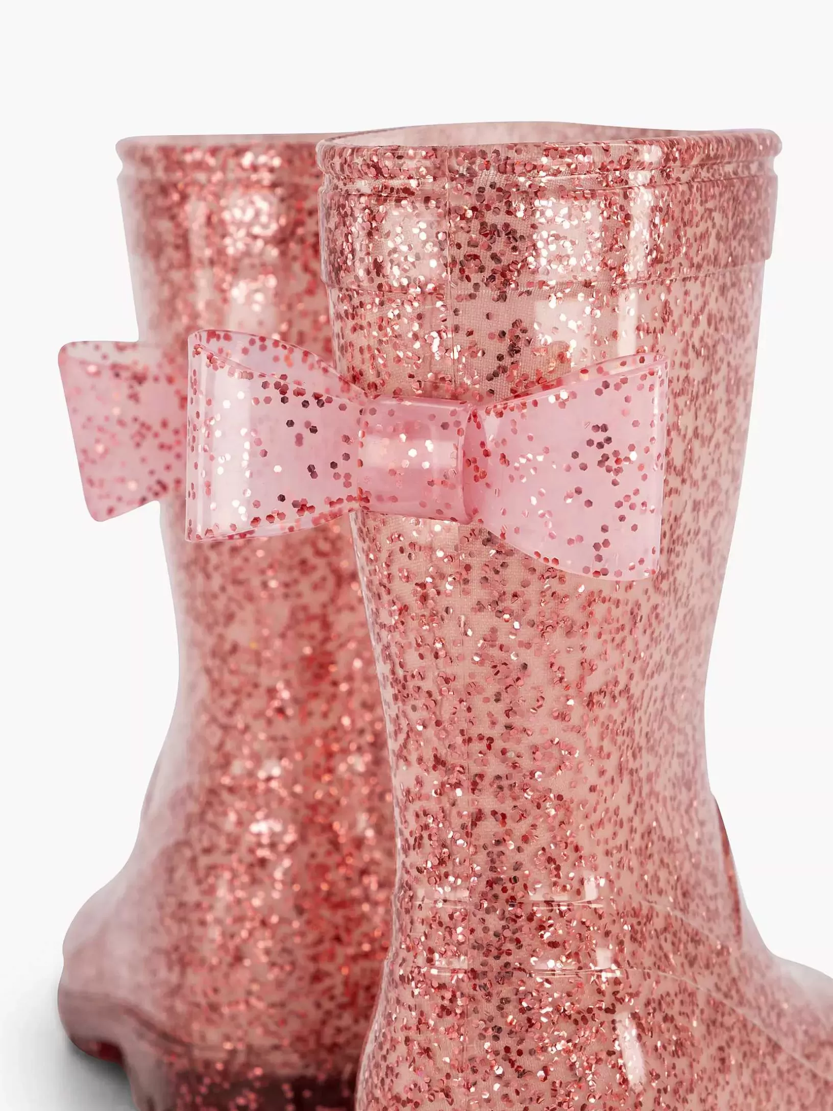 Children Landrover Pink Rain Boot Glitter Bow