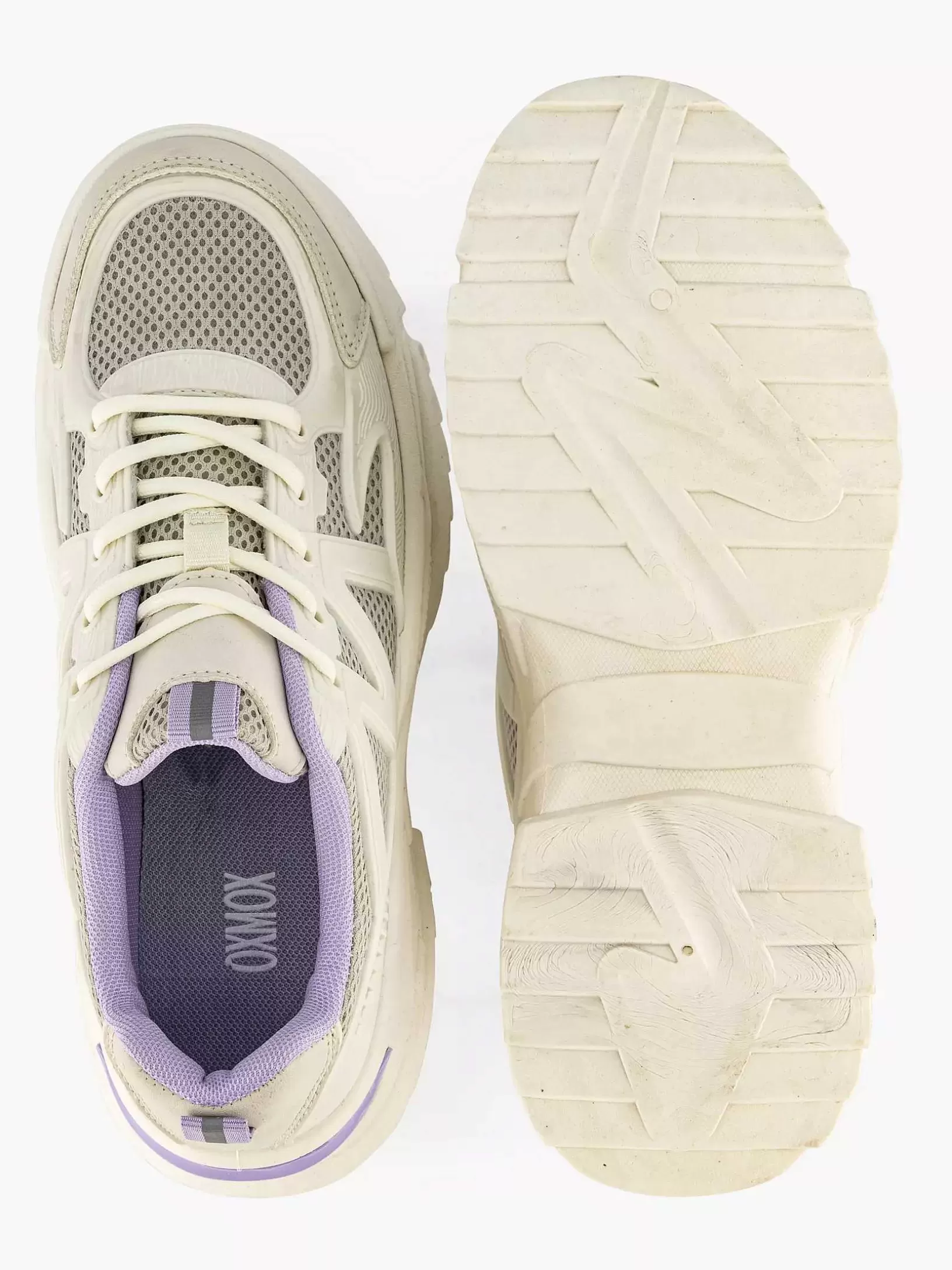 Ladies Oxmox White Chunky Sneaker