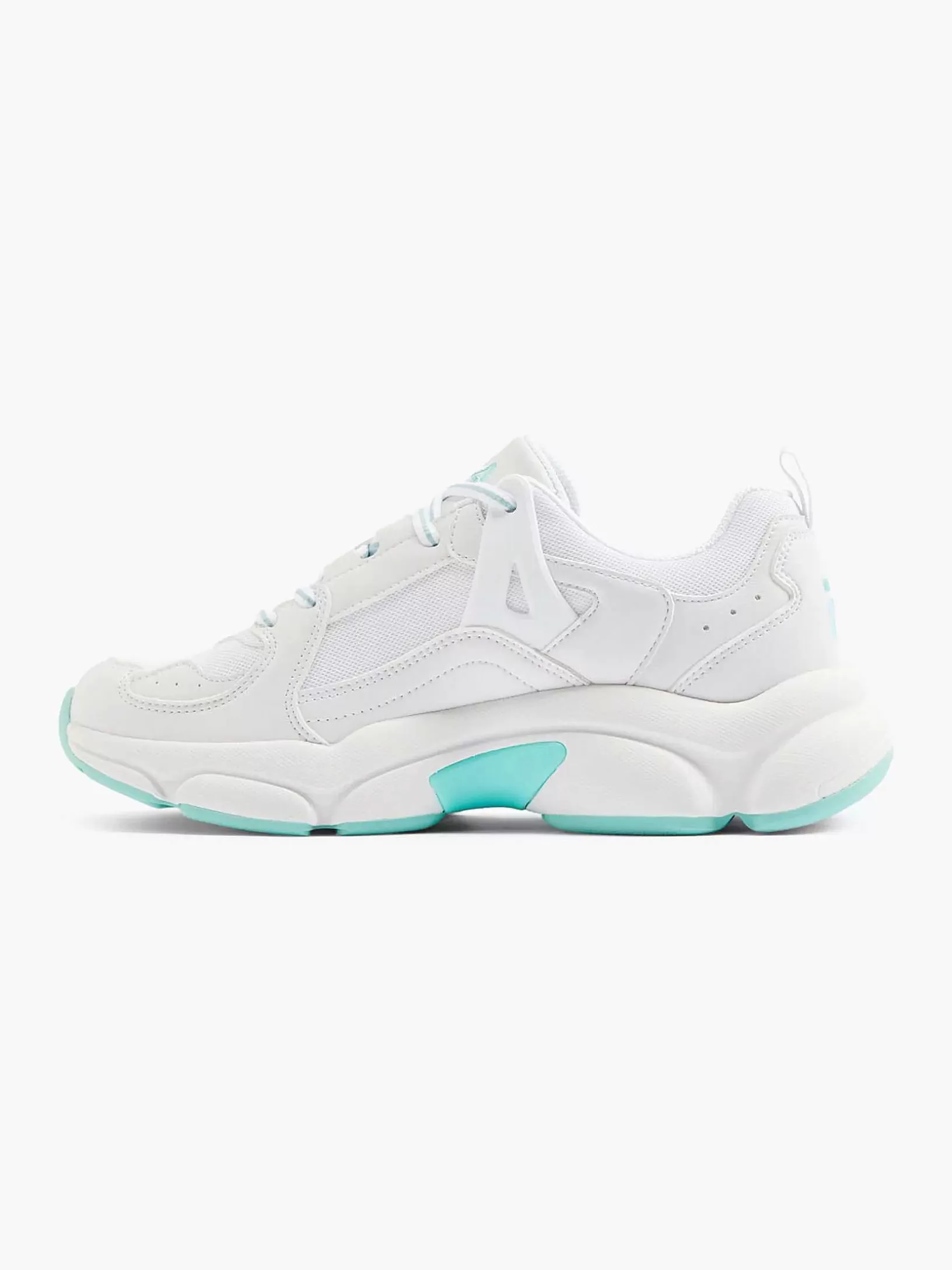 Ladies FILA White Chunky Sneaker Turquoise Sole