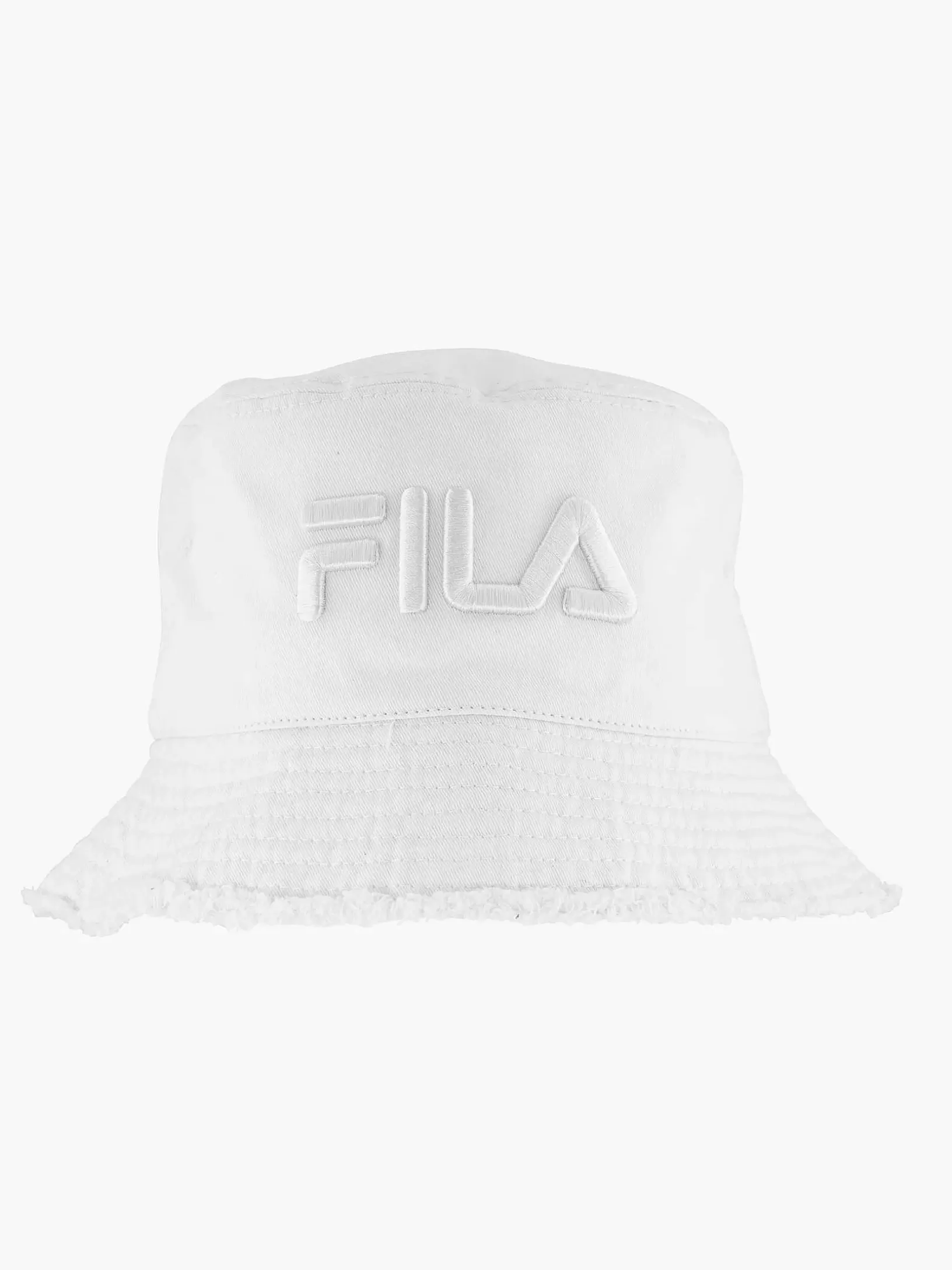 Ladies FILA White Bucket Hat Mit