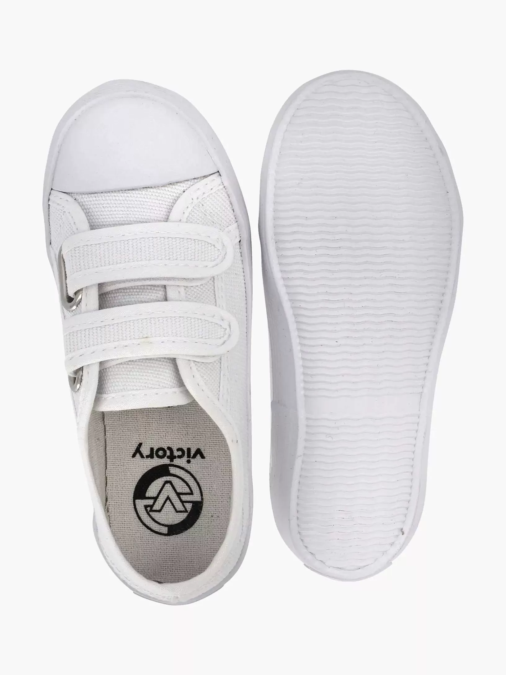 Children Vty White Gym Shoe Velcro