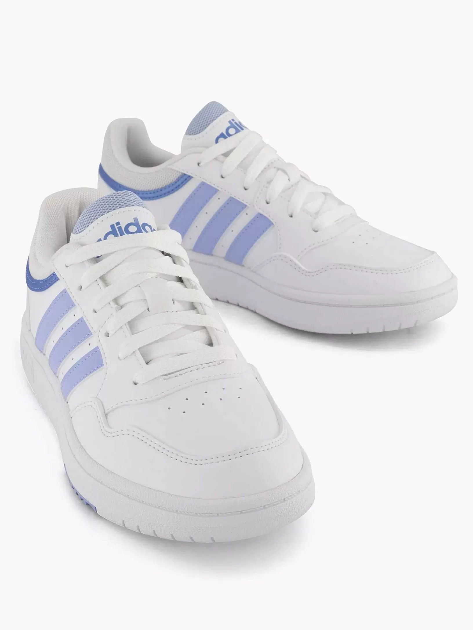 Ladies adidas White Hoops 3.0