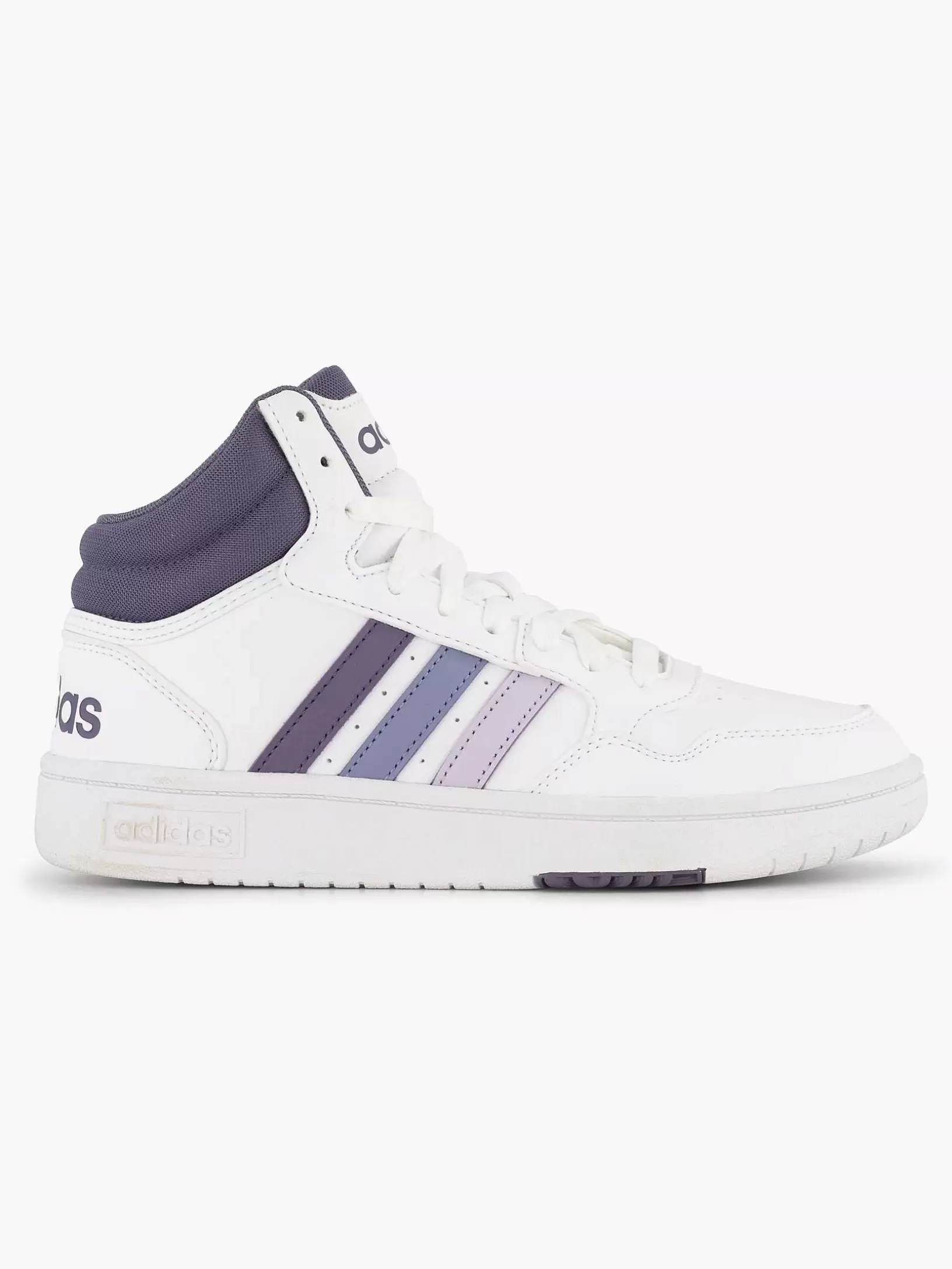 Ladies adidas White Hoops 3.0 Mid