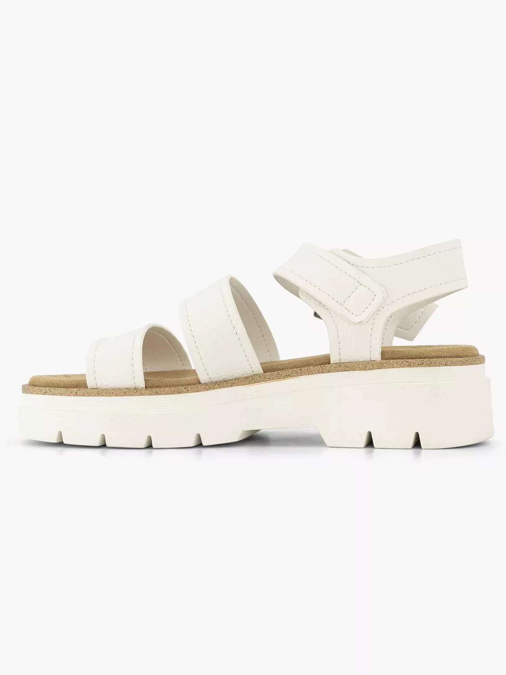 Ladies Oxmox White Platform Sandal