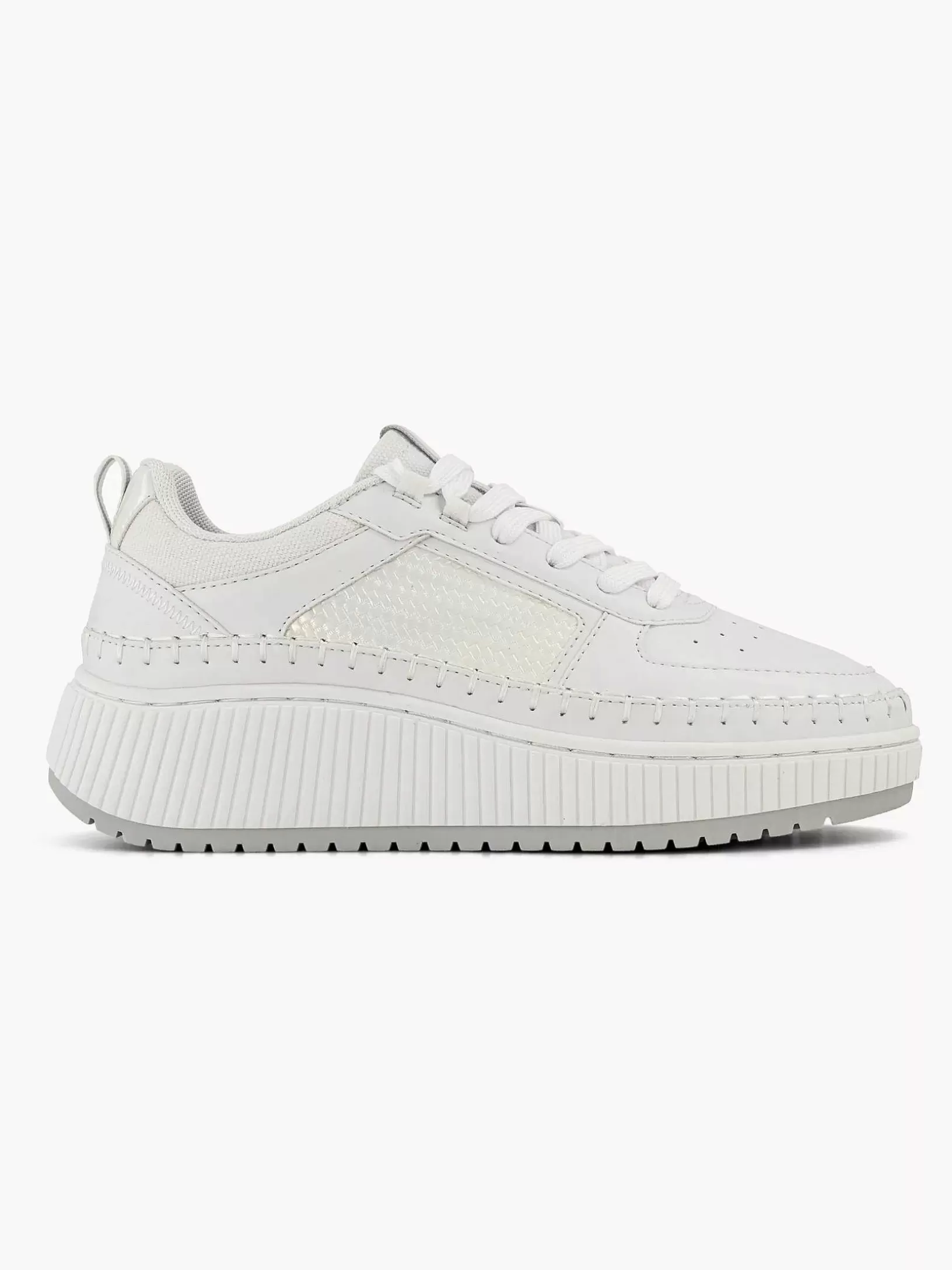 Ladies Oxmox White Platform Sneaker