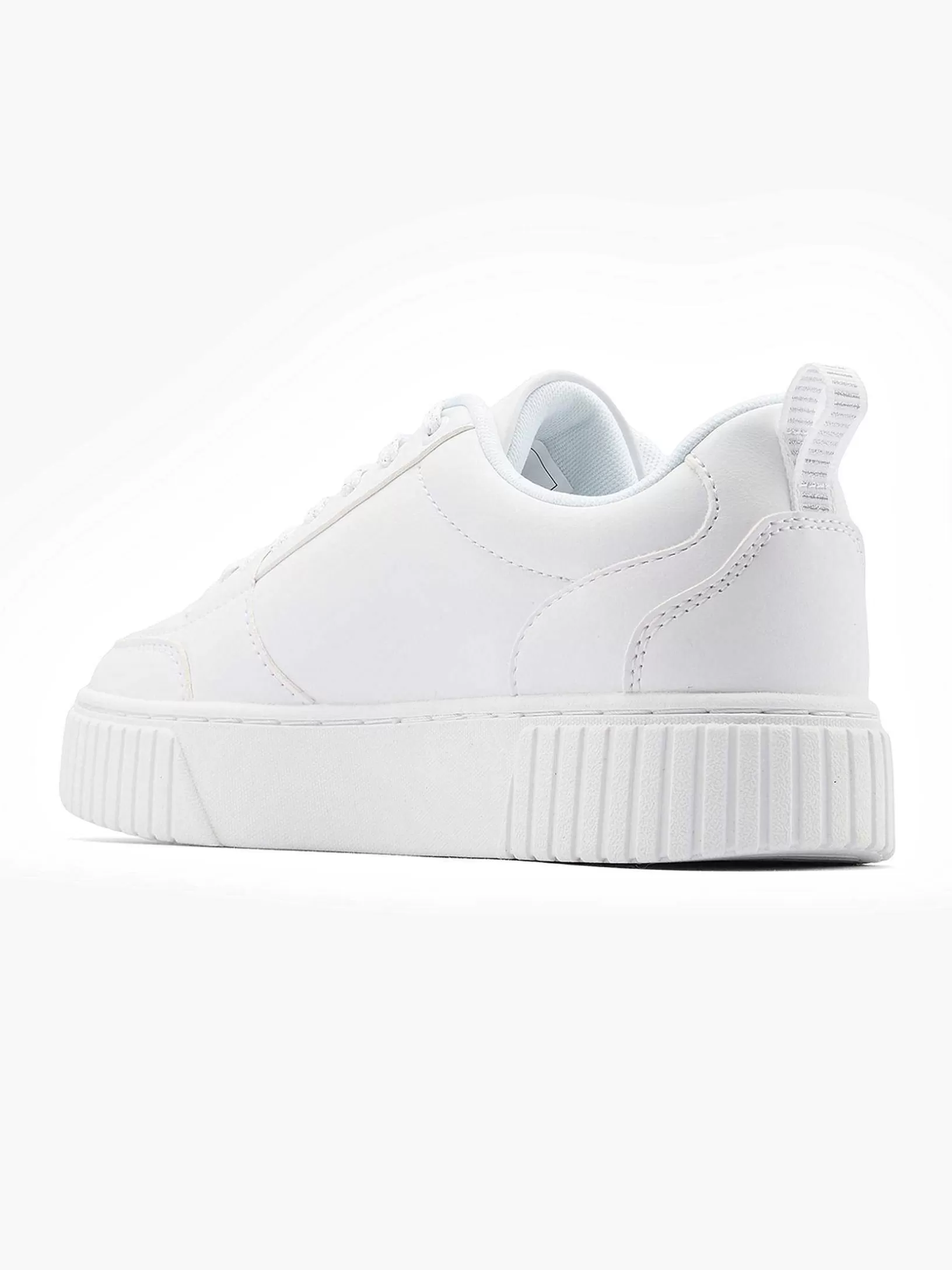 Ladies Graceland White Platform Sneaker