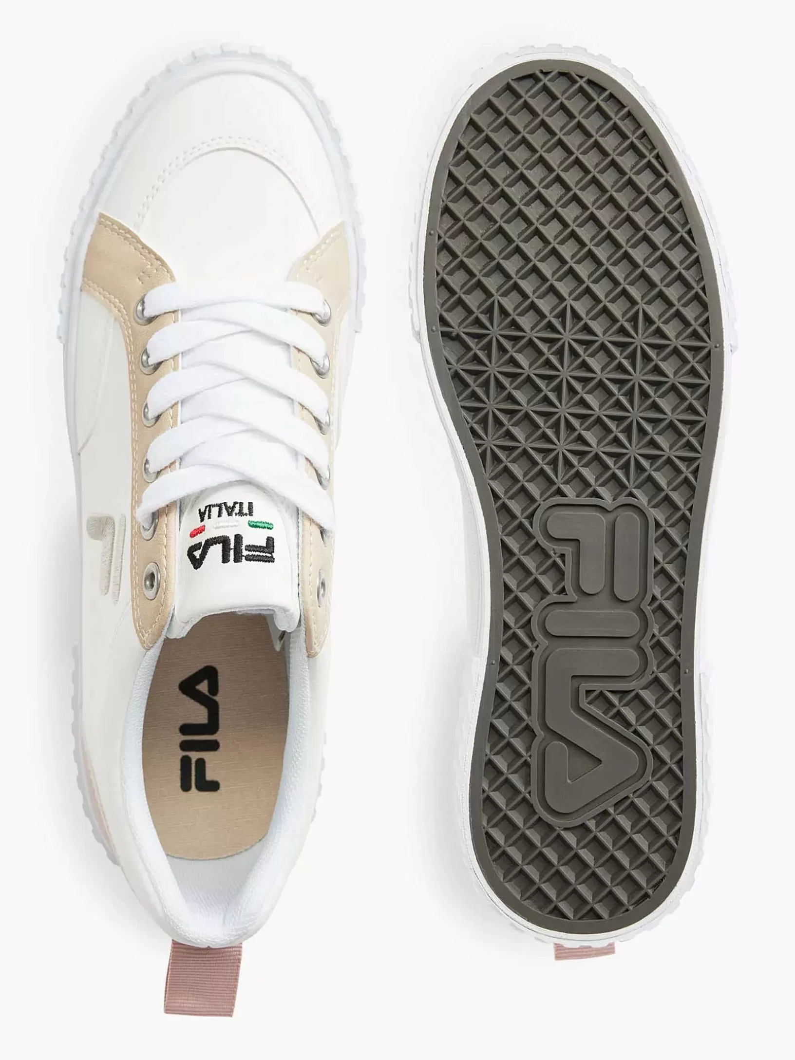 Ladies FILA White Platform Sneaker