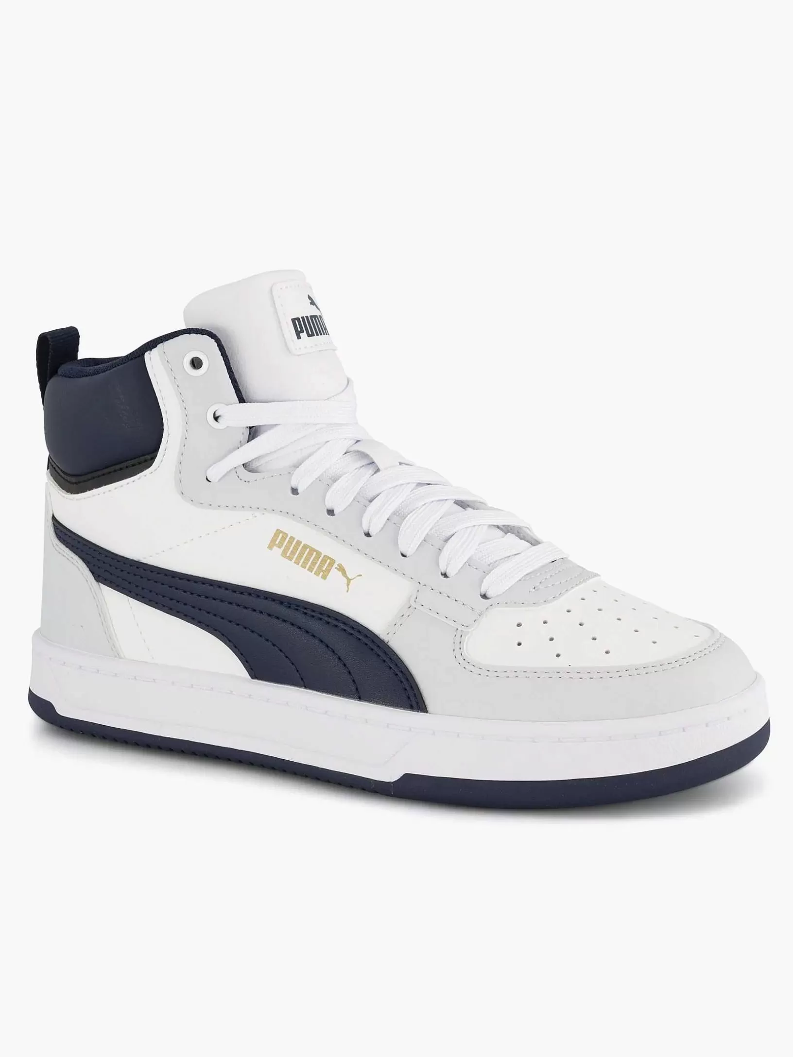 Children Puma White Caven 2.0 Mid Jr