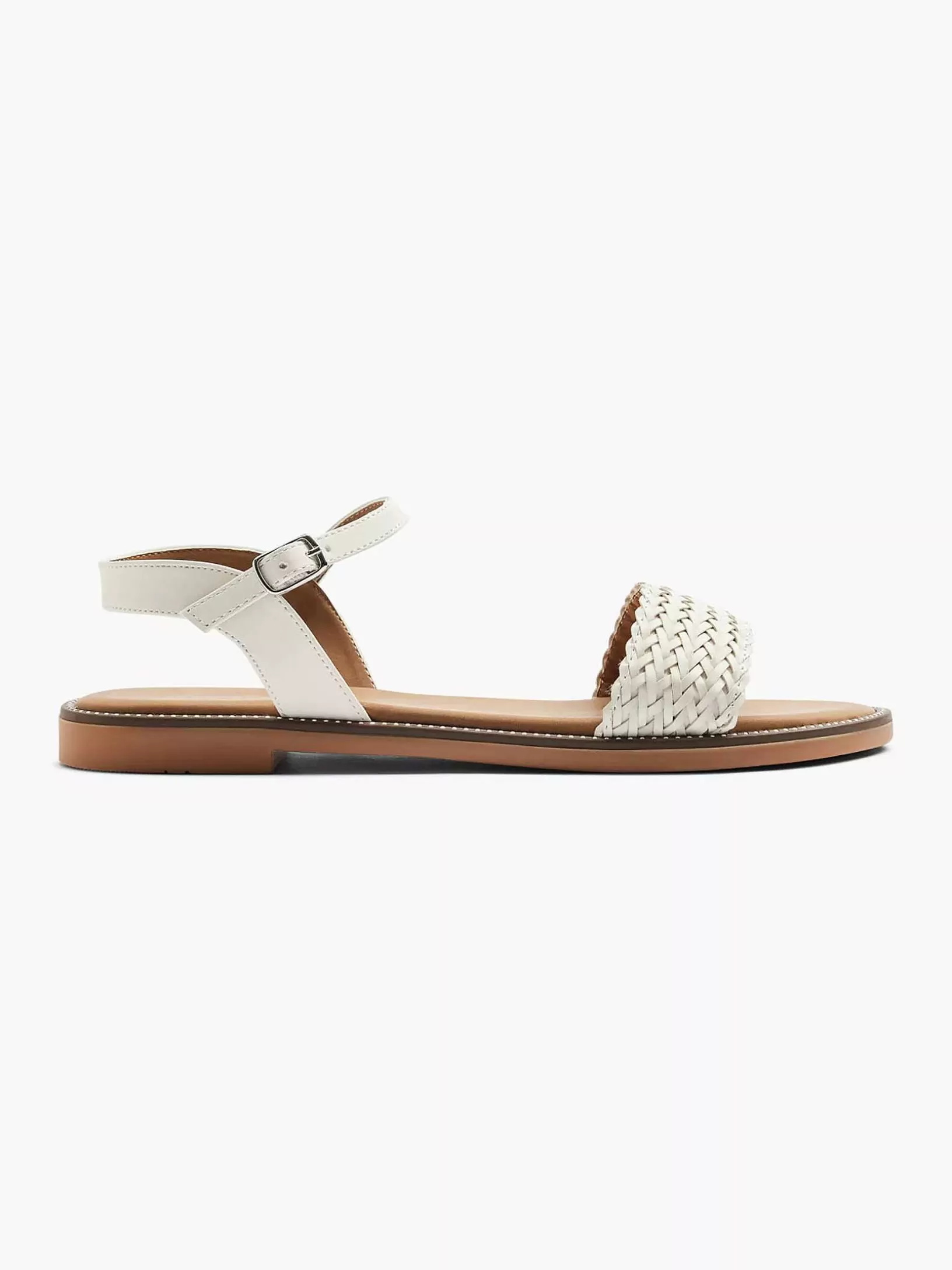 Ladies Graceland White Sandal Braided