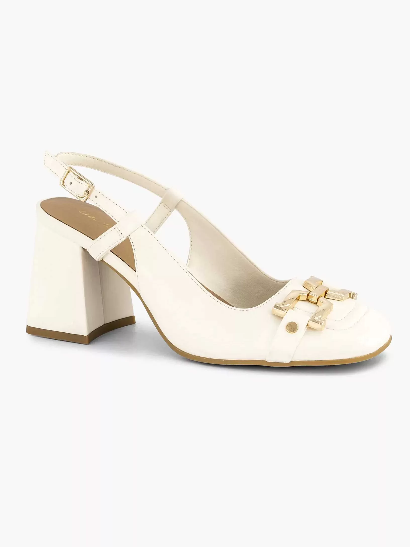 Ladies Graceland White Slingback