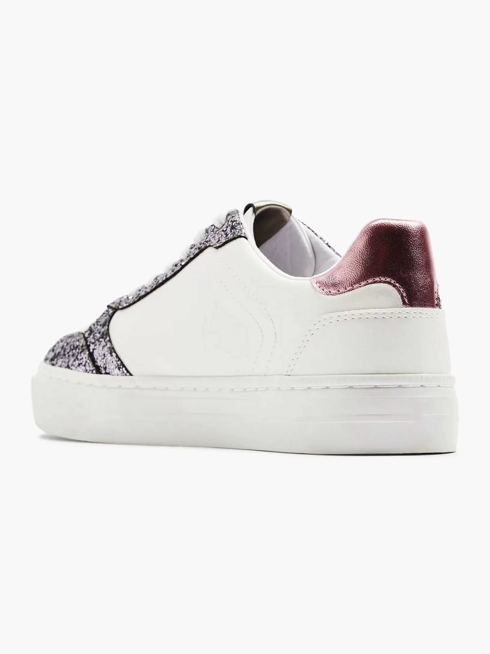 Ladies Graceland White Sneaker Glitter